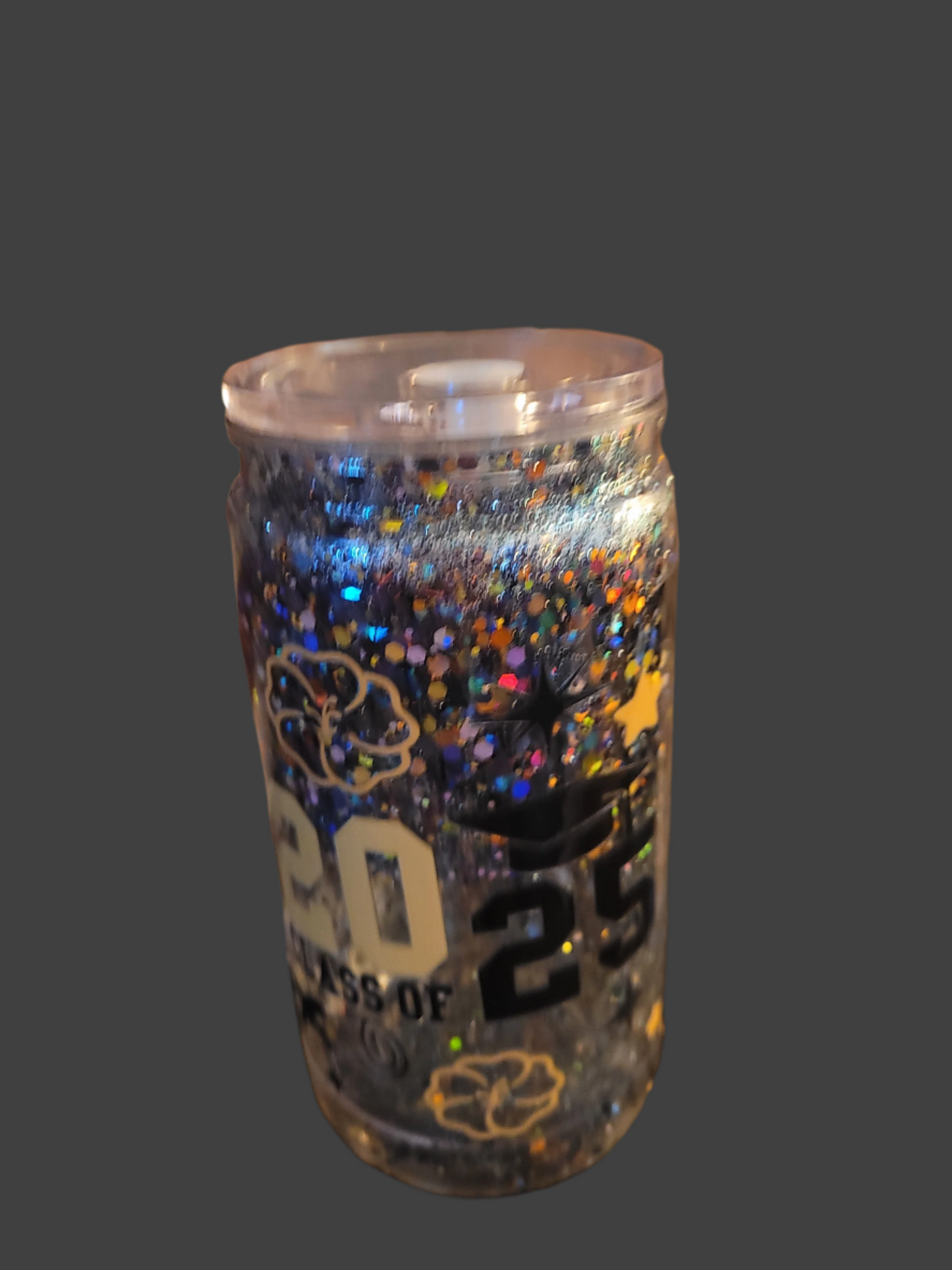 Senior 16 oz acrylic snow globe cup