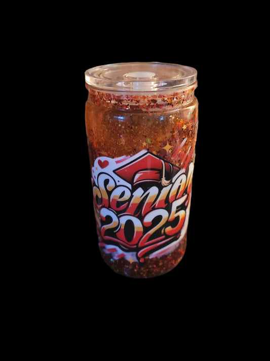 Senior 16 oz acrylic snow globe cup
