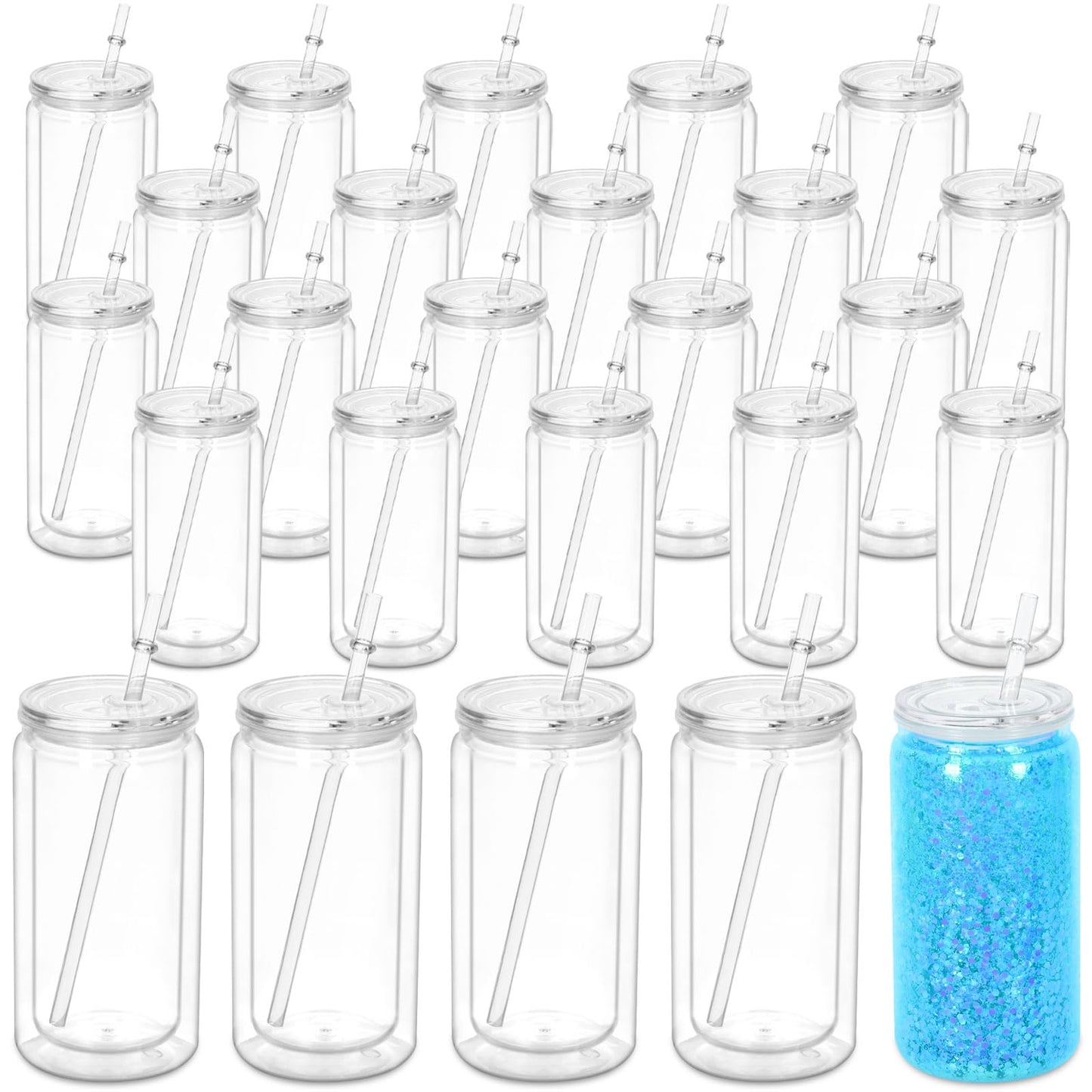 Class of 2025 black, red word Snow globe 16oz acrylic tumbler HD001-3