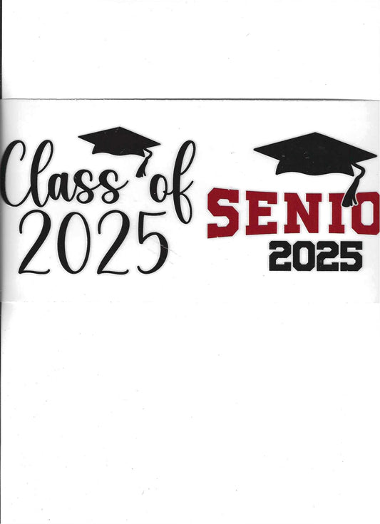 Class of 2025 black, red word Snow globe 16oz acrylic tumbler HD001-3